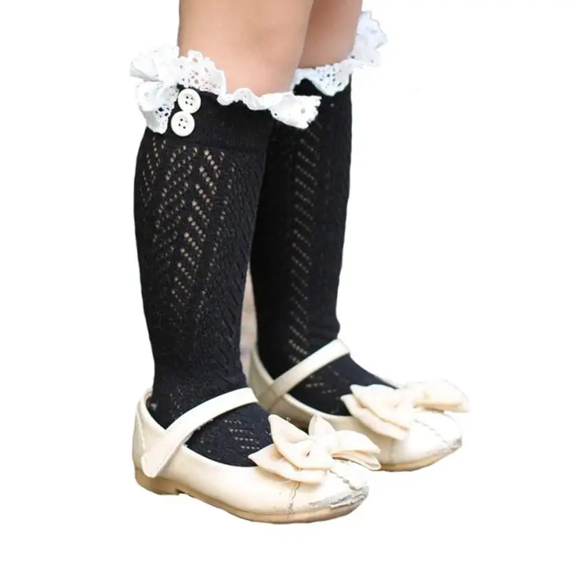 Потрясающие вязаные гетры с пуговицами для маленьких девочек укороченные сапоги