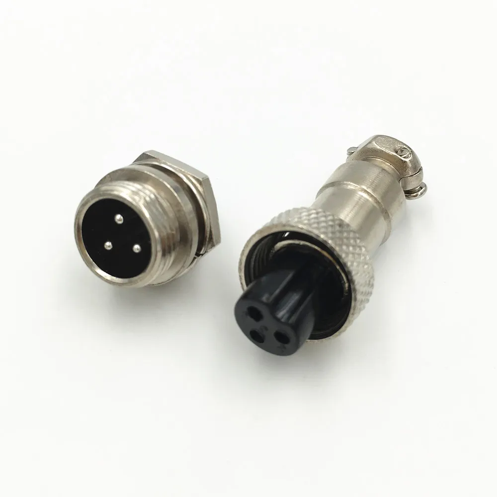 5 компл. GX-12 3 Pin XLR 12 мм авиационный штекер Ham радио PCB мужской+ женский металлический разъем шасси крепление