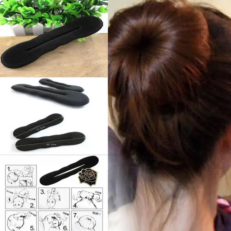 2 шт. аксессуары для волос DIY Магия эластичный укладки Bun чайник Твист бигуди