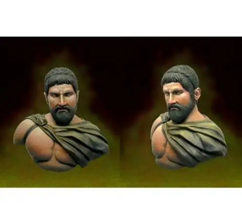 1/10 спартанская модель с бюстом миниатюрная фигурка из смолы Неокрашенная в