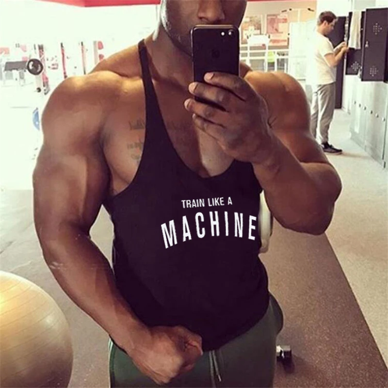 

Muscleguys Gym Stringers Mens Tank Tops Sleeveless Shirt Bodybuilding and Fitness Men's Singlets brand Clothes Muscle Regatas