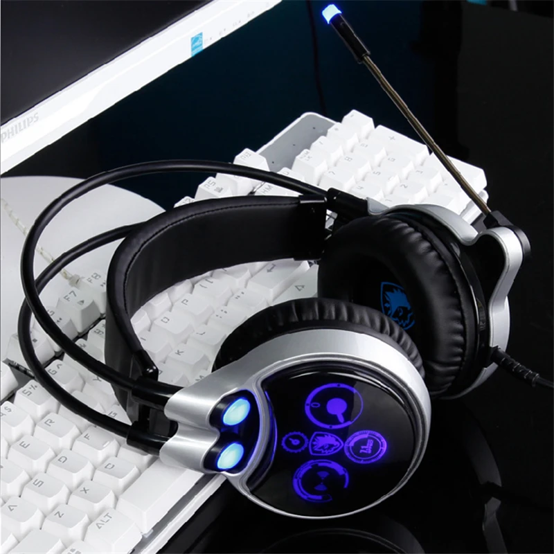 Игровая гарнитура SADES R8 Виртуальный USB 7 1 звук проводной Накладные наушники с