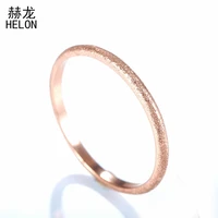 helon 1 3mm width elegant women engagement ring solid 14k rose gold fine jewelry anniversary wedding ring band