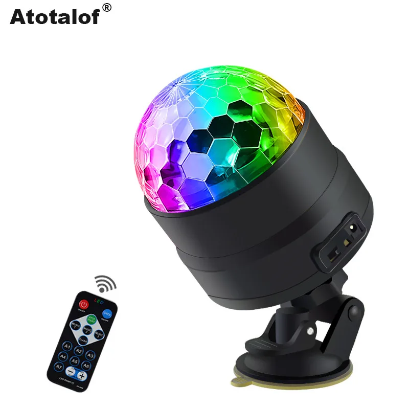 Atotalof USB светодиодный барное сценическое освещение RGB мини шар для дискотеки свет