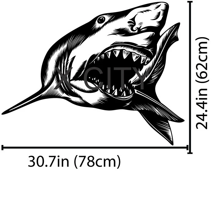 Настенная виниловая наклейка с изображением морских животных и акул | Дом сад