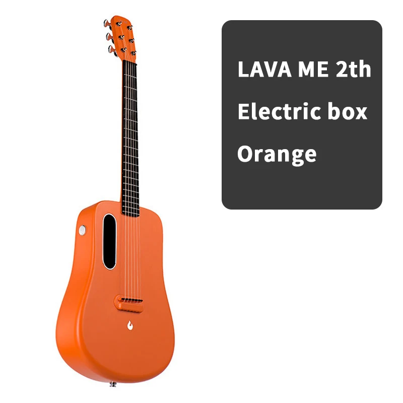 orange1 LAVA ME 2 народная гитара из углеродного волокна для начинающих, начинающих, студентов, для выступлений, 36In, Unibody, подарки, включая гитарные пачки и медиаторы - Цвет: orange1