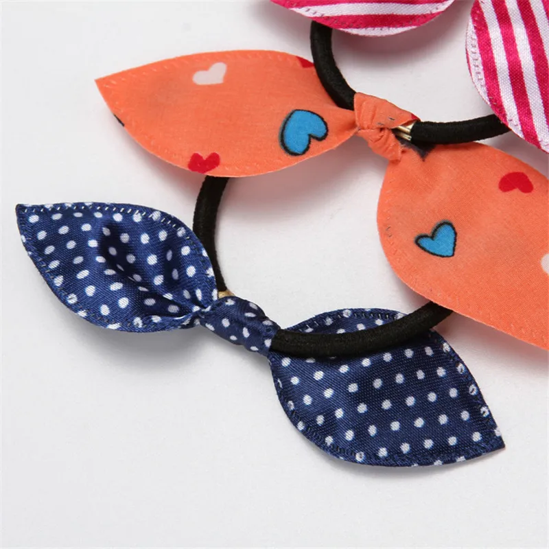 20 шт./лот модные эластичные повязки для волос с бантом девочек аксессуары