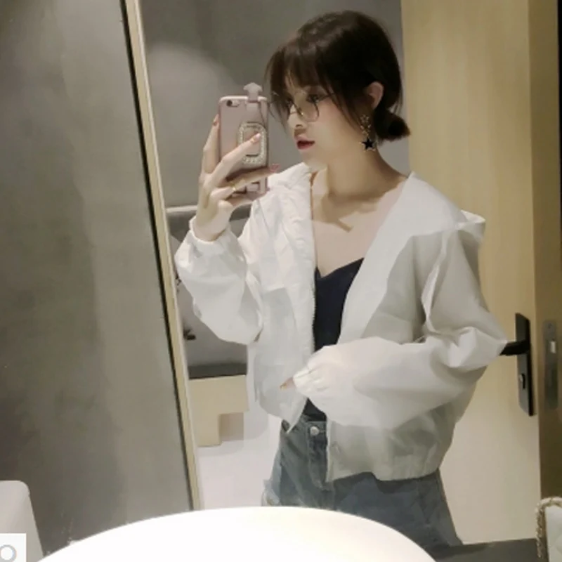 Белые куртки для женщин 2018 новая Базовая куртка Женская Высококачественная с