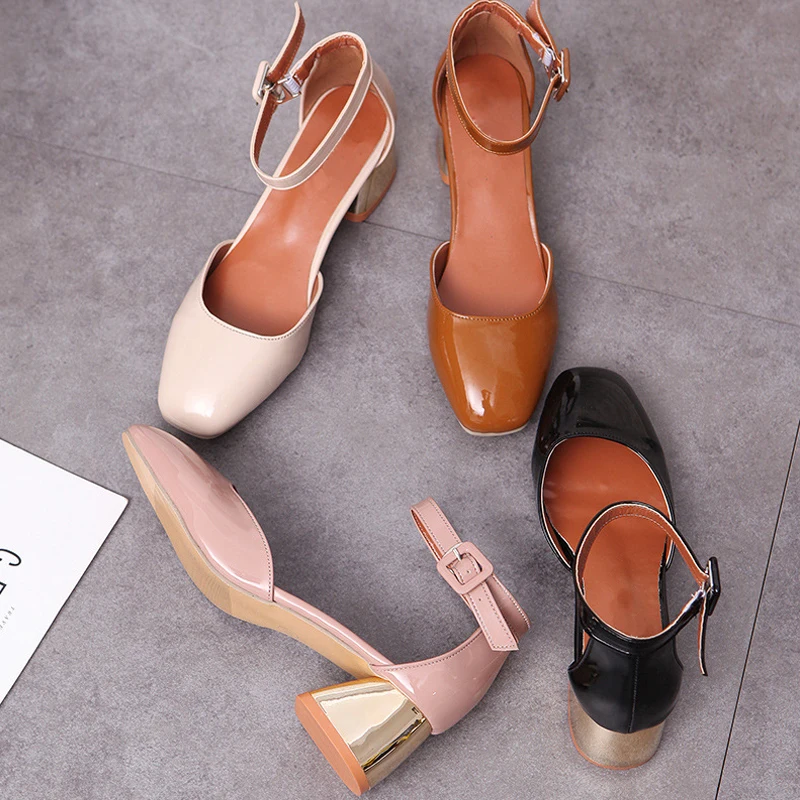 2018 модная новая стильная женская обувь женские босоножки на среднем каблуке