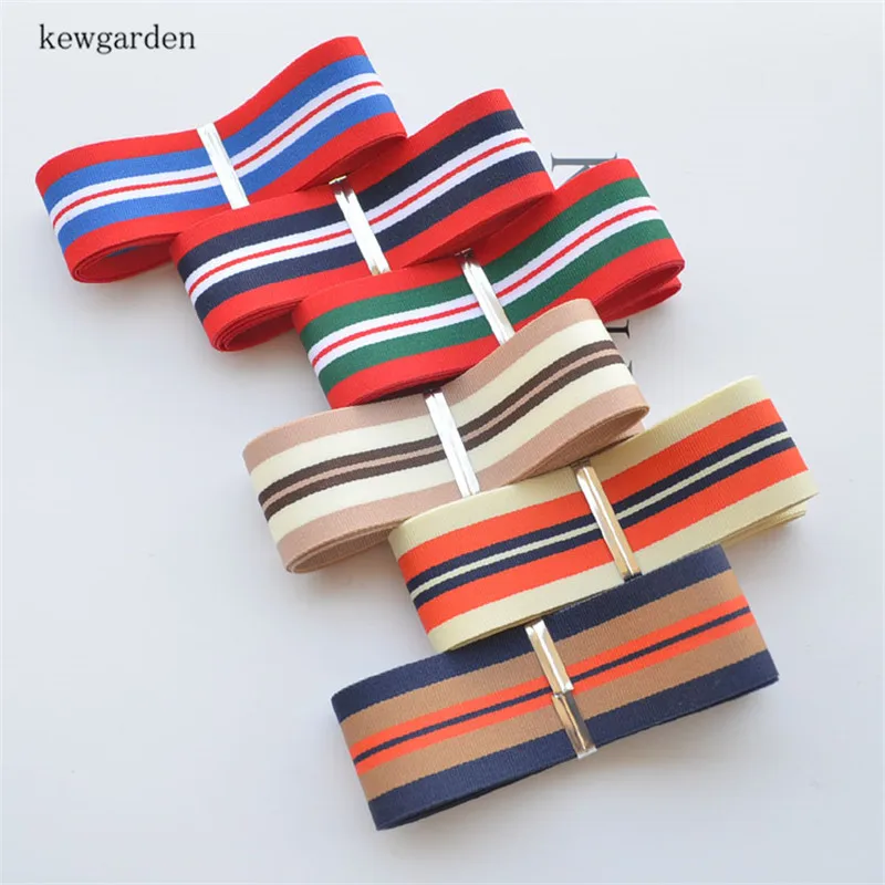 

Kewgarden 25mm 1" Stripe Satin Ribbons DIY Bowknot Accessories Double Face Riband Handmade Tape Ribbon 10m/lot
