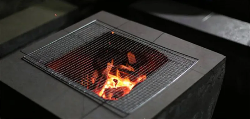 Барбекю parrilla de barbacoa решетка сетка inox мангал инструменты для барбекю Металлические квадраты волнистые отверстия проволочная сетка антипригарная нержавеющая сталь