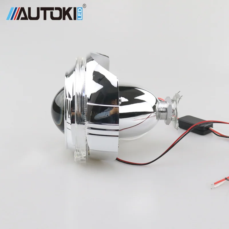 Autoki 3 0 дюймов S Max светодиодный DRL светильник кожух с 2 5 H1 мини Hi/Low линзы проектора bi