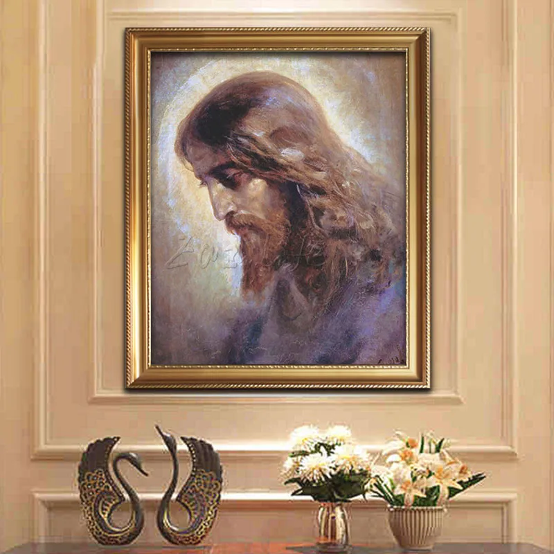 Картина маслом на холсте с изображением Иисуса Христа|art pictures|picture for living roomcanvas poster