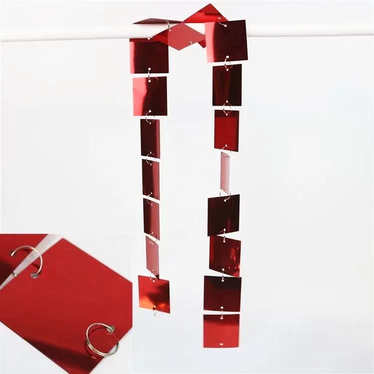 50pcs 50*50mm Red Flat Square Sequins For Crafts DIY Accessories Wedding Decoration Loose Paillette | Дом и сад