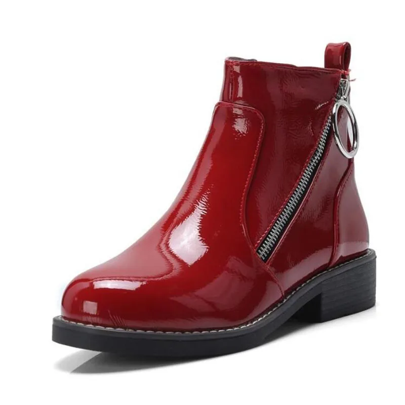 Женские ботинки Martin в британском стиле челси на толстом каблуке с квадратным