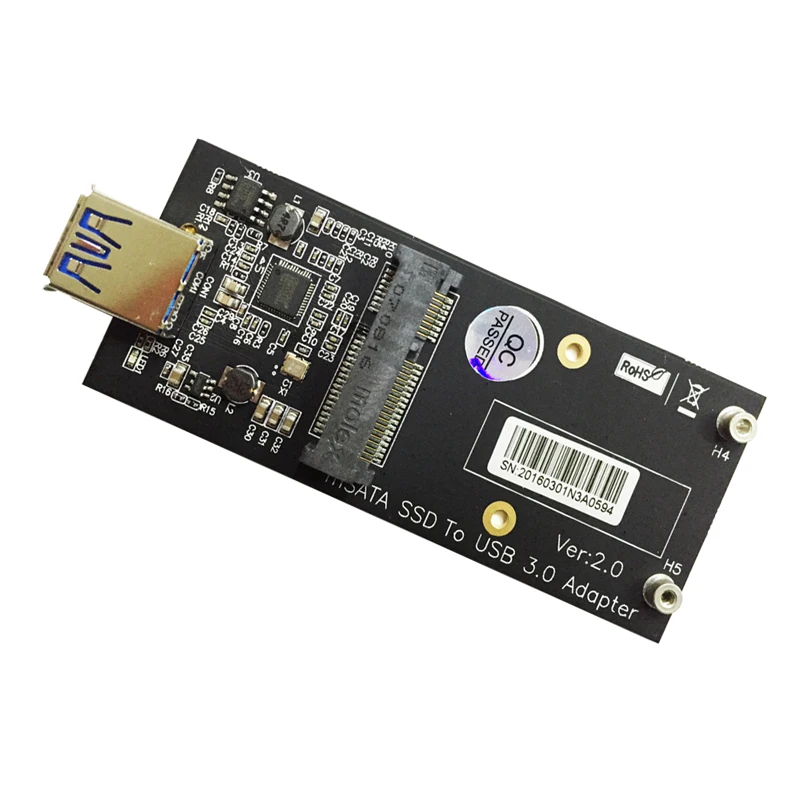 5Gbps USB 3.0 to mSATA HDD Enclosure USB3.0 mini-SATA Hard Disk Adapter M2 SSD External Mobile Box | Компьютеры и офис