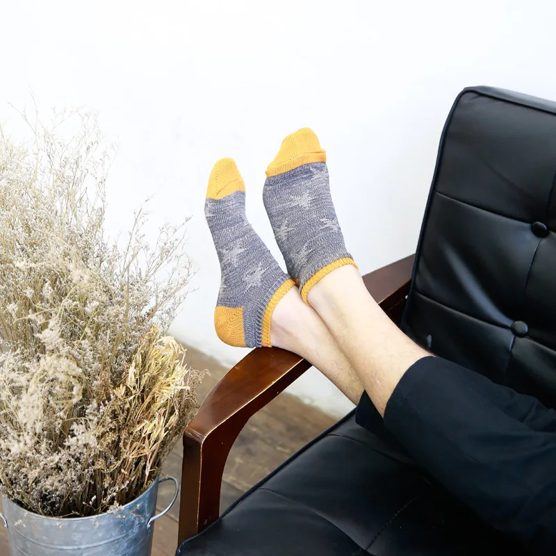 10Pairs/Lot men's socks and double cuff thick line stars Harajuku cotton Asakuchi personality | Тематическая одежда и