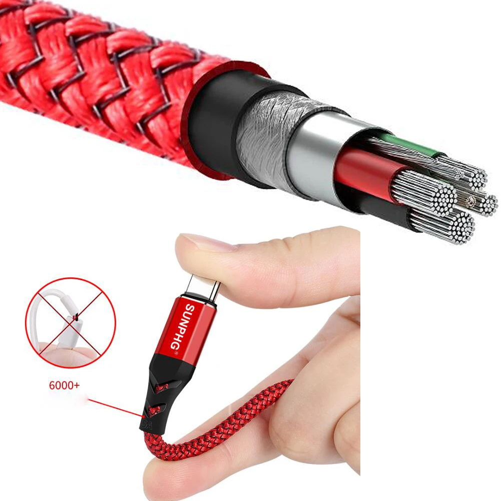 5А ультра быстрая зарядка быстрое зарядное устройство кабель для передачи данных