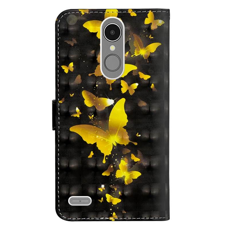 Coque 3D Окрашенные чехол для LG K8 2018 Флип Бумажник искусственная кожа + Мягкая
