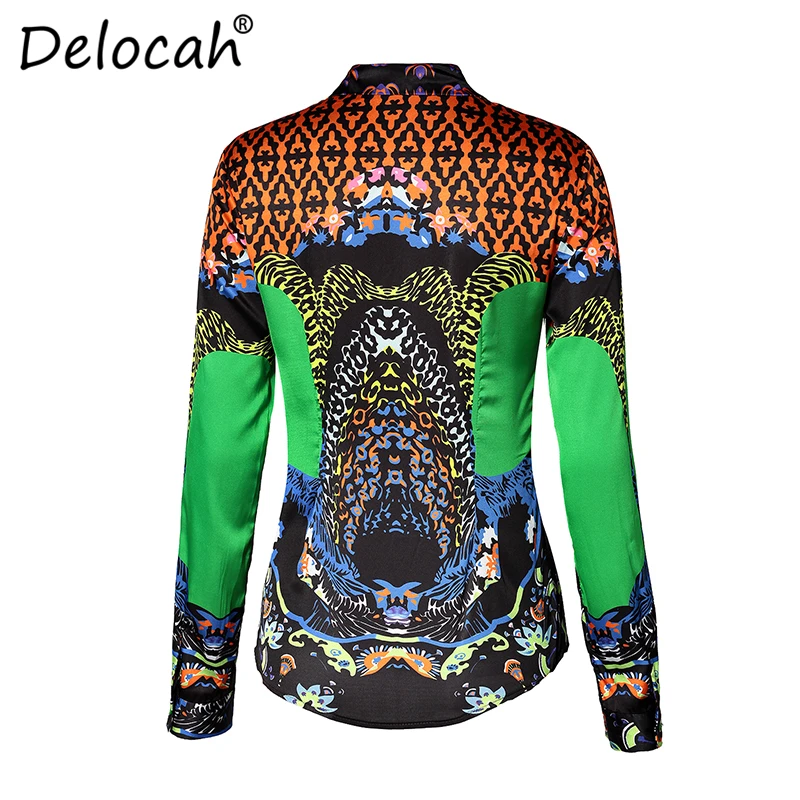 Блузка Delocah 3XL Женская с длинным рукавом Повседневная рубашка модный топ
