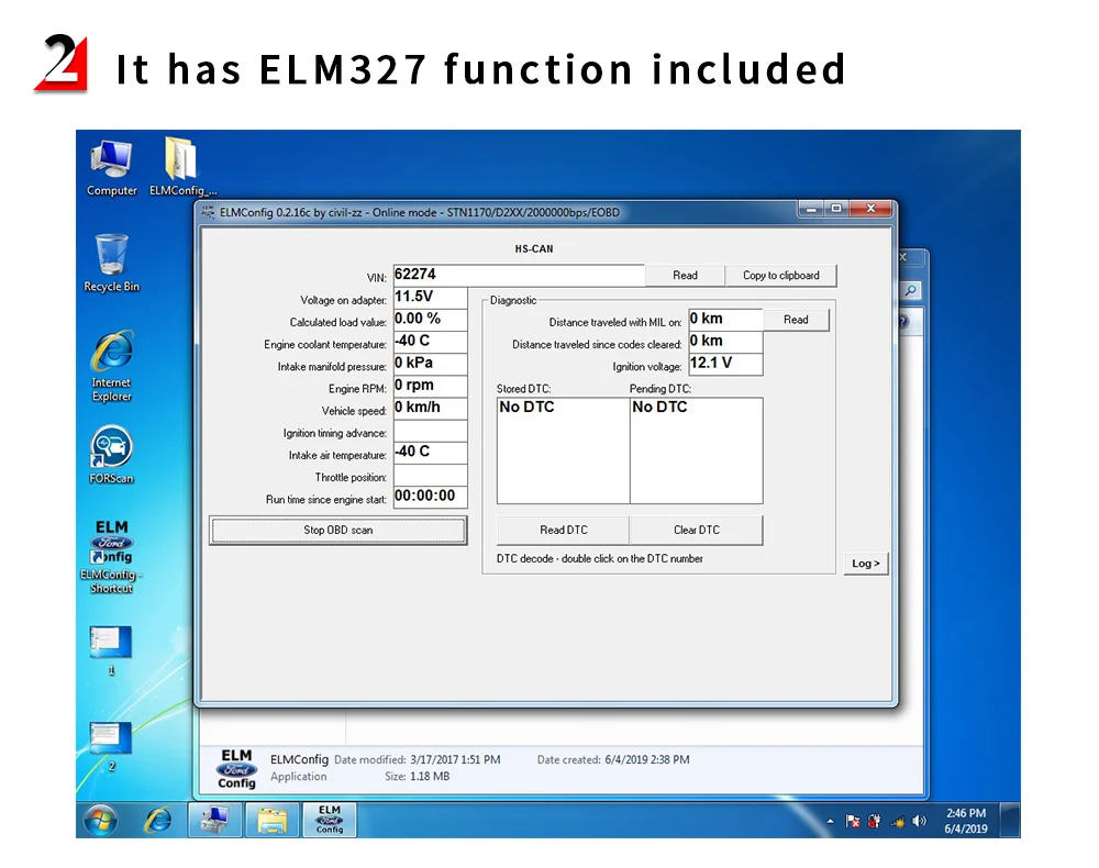 ELS27 FORScan сканер 2.2.6 PIC24HJ128GP FTDI для Ford Mazda/Lincoln/Mercury автомобилей OBD2 диагностики автомобиля Поддержка ELM327 J2534