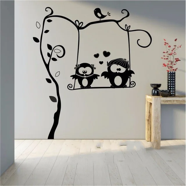 

Cute Owl on Branch Childrens Room Decor Kids Vinyl Wall Sticker Room Decal Nursery Baby Bedroom Murals Playroom