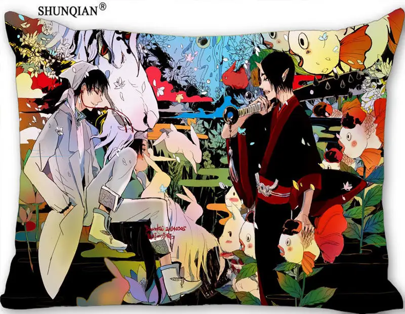 Custom Hoozuki no Reitetsu soft Pillowcase 45x35cm(One Side) Rectang Zipper Print Throw Cover | Дом и сад