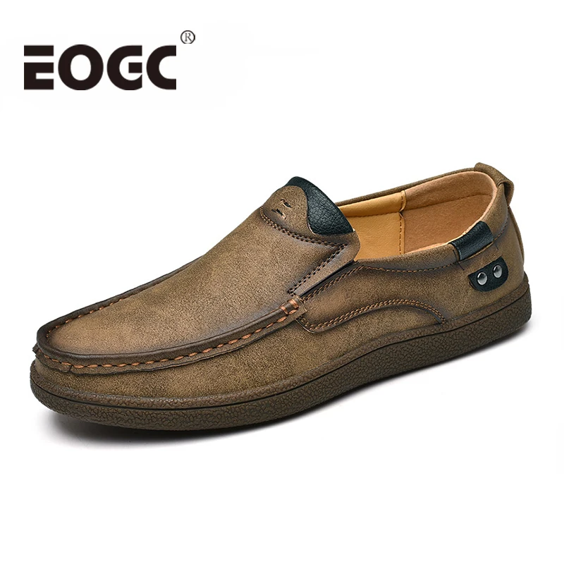 Brand Split Leather shoes men Loafers Breathable boat casual sneakers zapatos de hombre | Обувь
