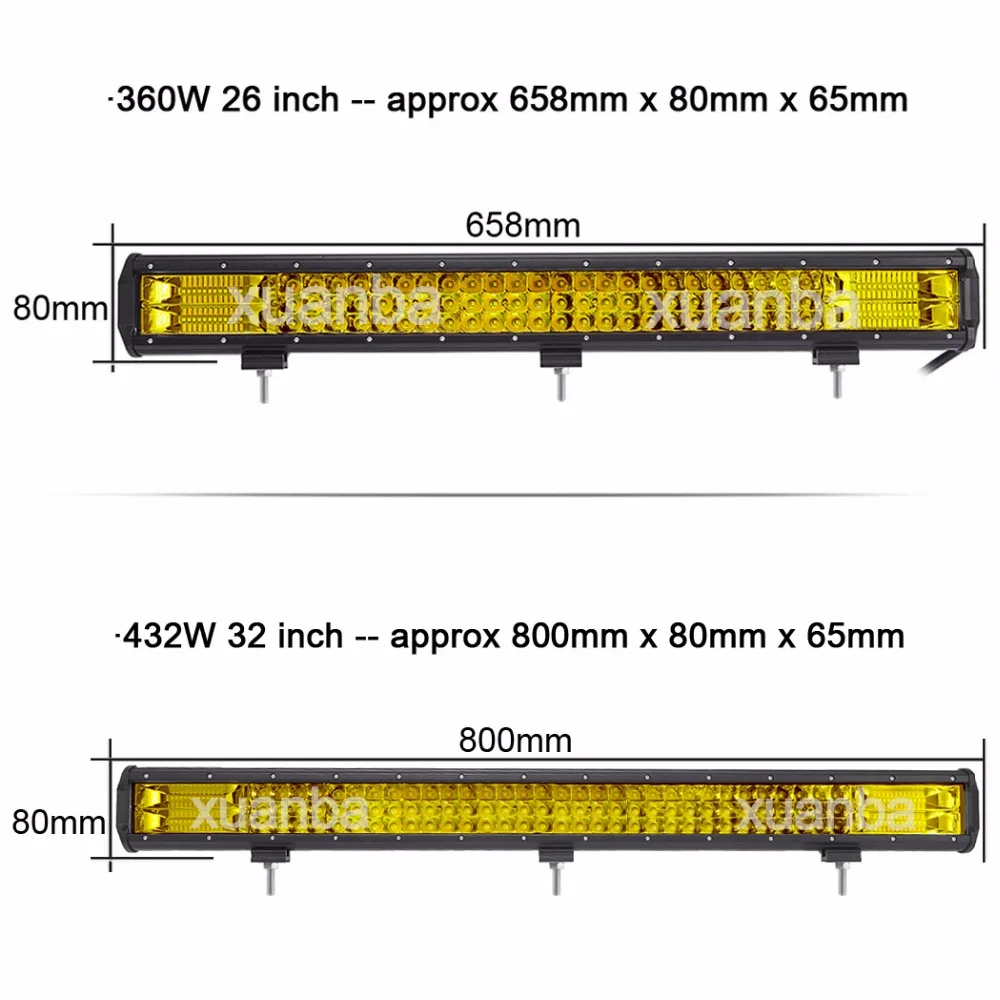 Трехрядный светодиодный светильник 12 &quot20&quot 23 &quot288 Вт Рабочий s 12V 24V пикап фургон