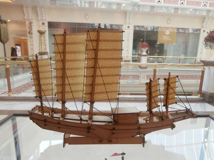 N Scale комплект модели корабля модель лодки деревянный Китай парусник большой мусорный корабль модель доска из павловнии наборы Z006 - Цвет: Not assembled  1pcs