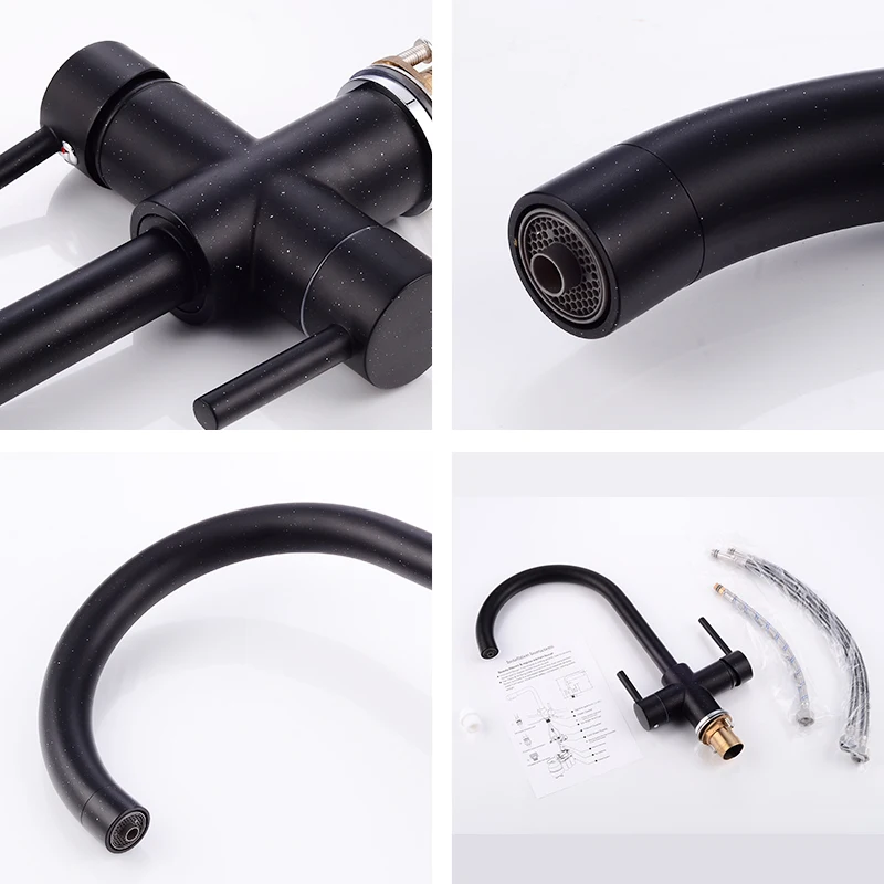 black bending drinking water purification tap kitchen sink mixer 360 degree rotation with filtered water kitchen faucet free global shipping