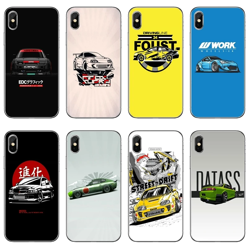 Fashion Drift Cars Auto JDM Accessories phone cover case For Huawei Honor 4C 5A 5X 5C 6 Play 6X 6A 6C pro 7X 8 9 Lite V8 V10