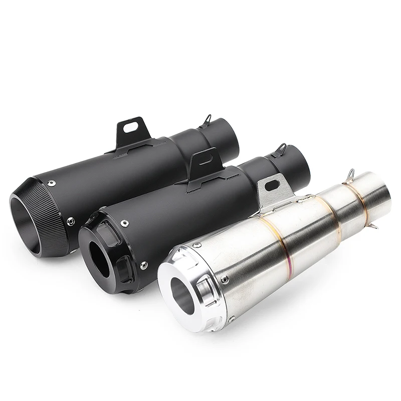 

universal 51mm motorcycle muffler exhaust pipe stainless steel sportster escape moto for kawasaki er6n msx125 cb650f z650 rsv4