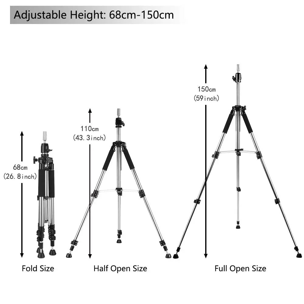 Регулируемый алюминиевый штатив для парикмахерских искусственных