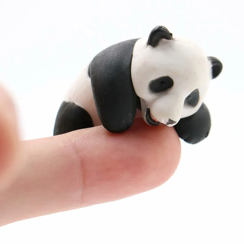Мини экшн фигурка Panda 3 шт./компл. масштаб 1/16 окрашенная милая спит яшма Гигантская