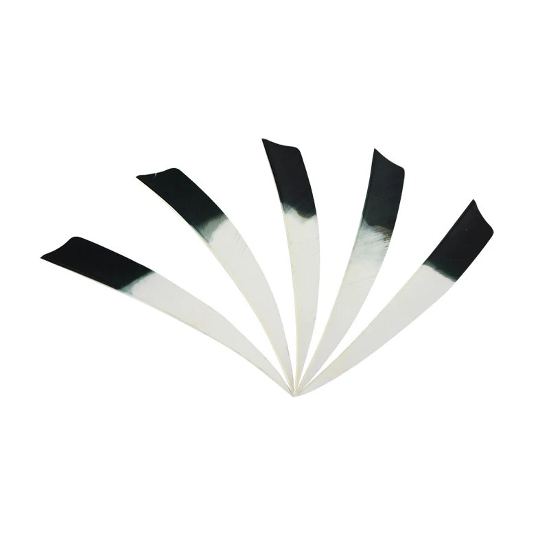 50 шт. 5 &quotстрельба из лука с перьями Fletches Natural оперение индейки Drop Shield Cut Shape DIY Tools