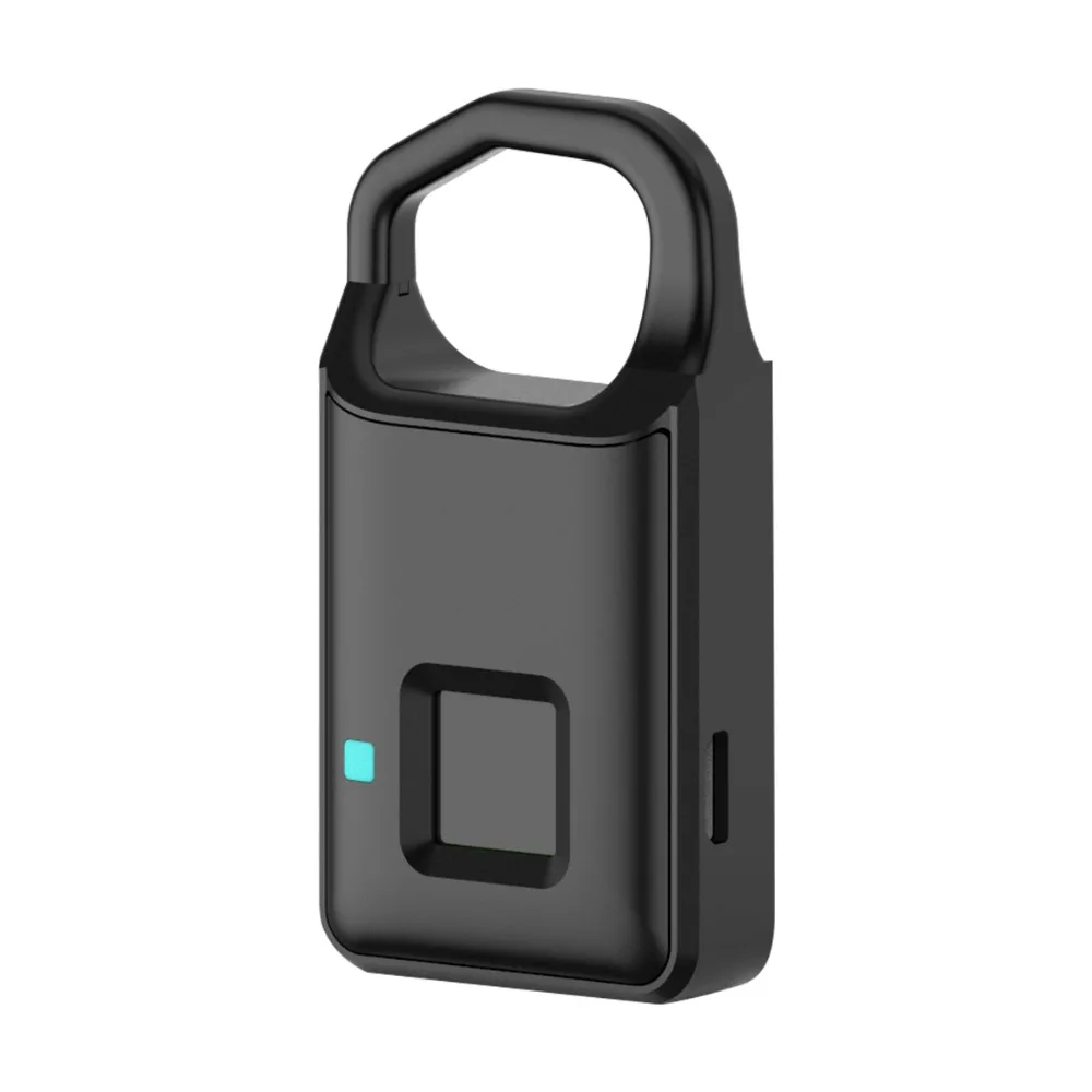 Замок отпечатков пальцев USB Перезаряжаемый умный БЕСКЛЮЧЕВОЙ Противоугонный