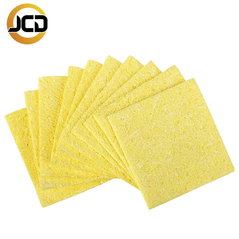 

10PCS/bag Quality Welding Soldering iron Tips Cleaning Sponge Cleaner Pads cleaner sponge soldering iron cleaning yellow sponge