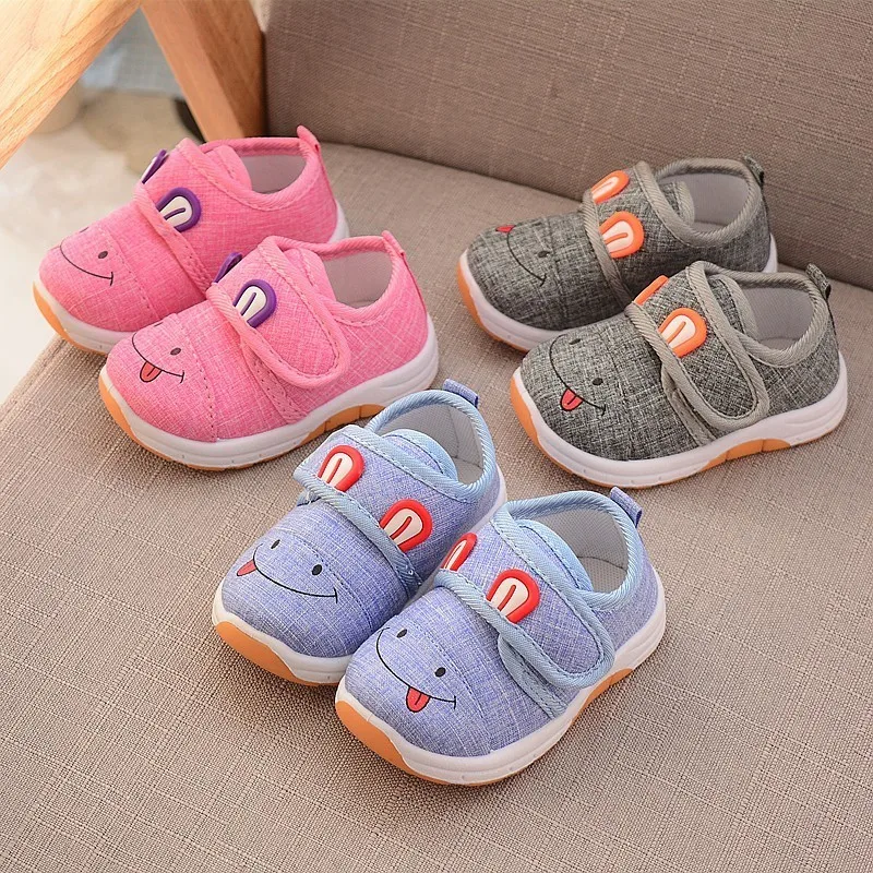 New Lovely Cartoon Baby First Walkers Infant Boys Girls Crib Shoes Cotton Fabric Anti-slip Bottom Casual for |