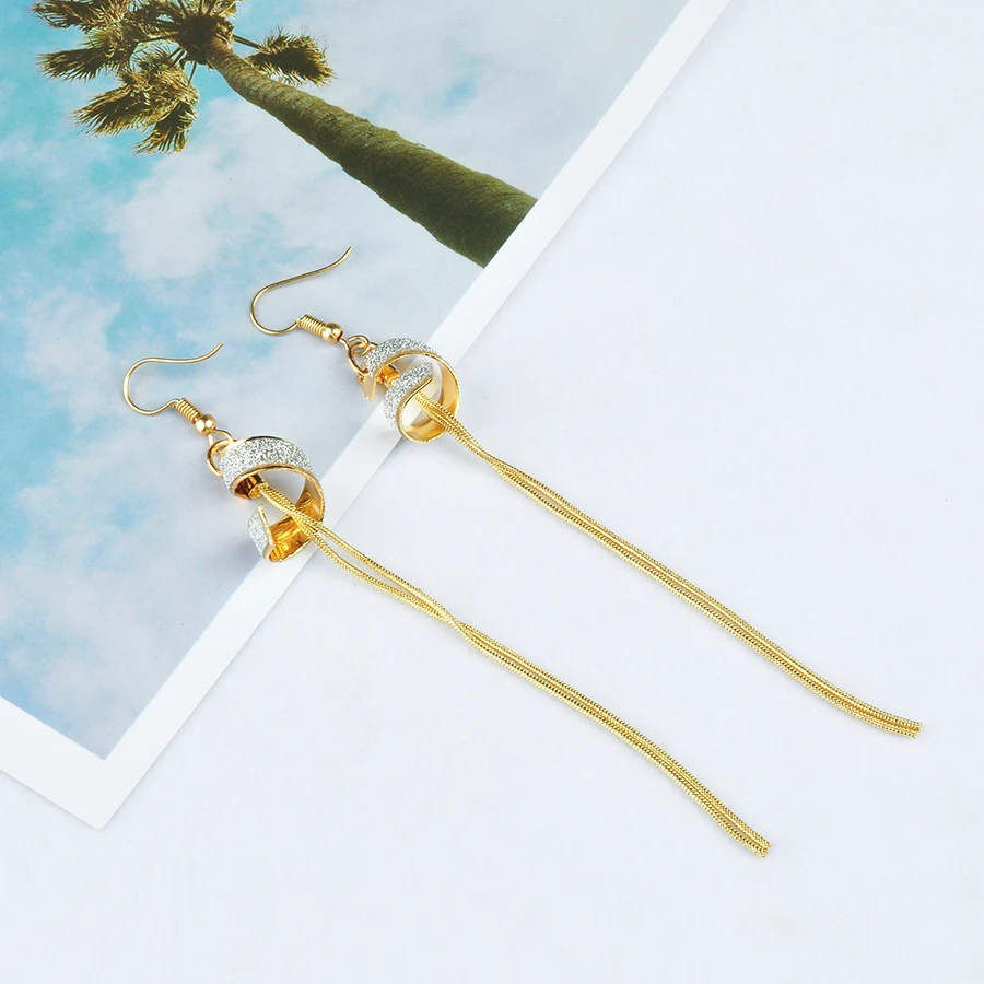 MQ Fashion Earrings Unique Charming Gold Dangle Drop Long Tassel Vintage Bohemian For Women Jewelry Brincos | Украшения и
