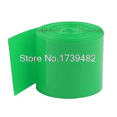 33 ФУТА 10 м 70 мм зеленый ПВХ термоусадочный трубчатый оберточный рукав для батареи 4x18650