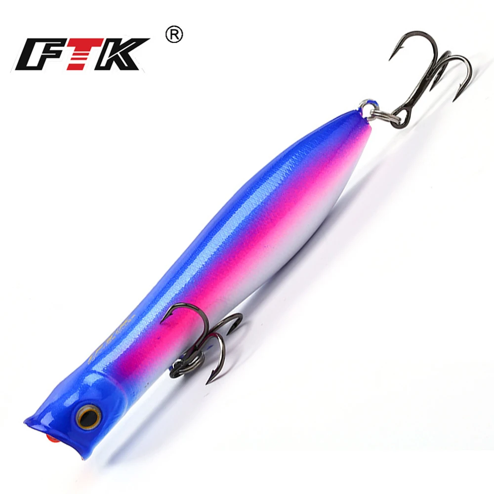 

FTK 1pc Popper 90mm 11.5g Swimbait Wobblers Crankbait Fishing TackleHard Fishing Lure Popper Bait Topwater Floating