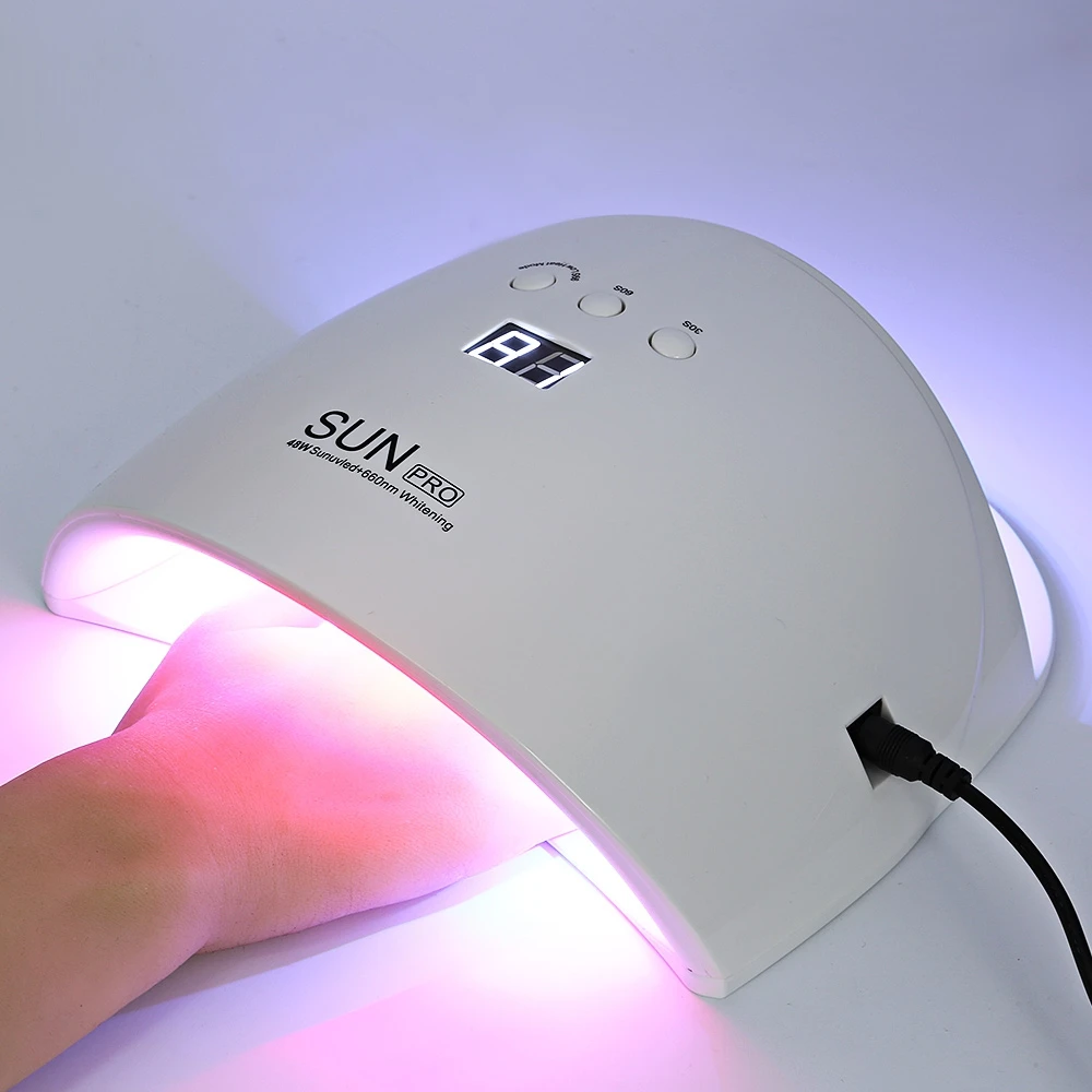 SunPro 48 Вт Электрическая Сушка для ногтей УФ светодиодный светильник отверждения