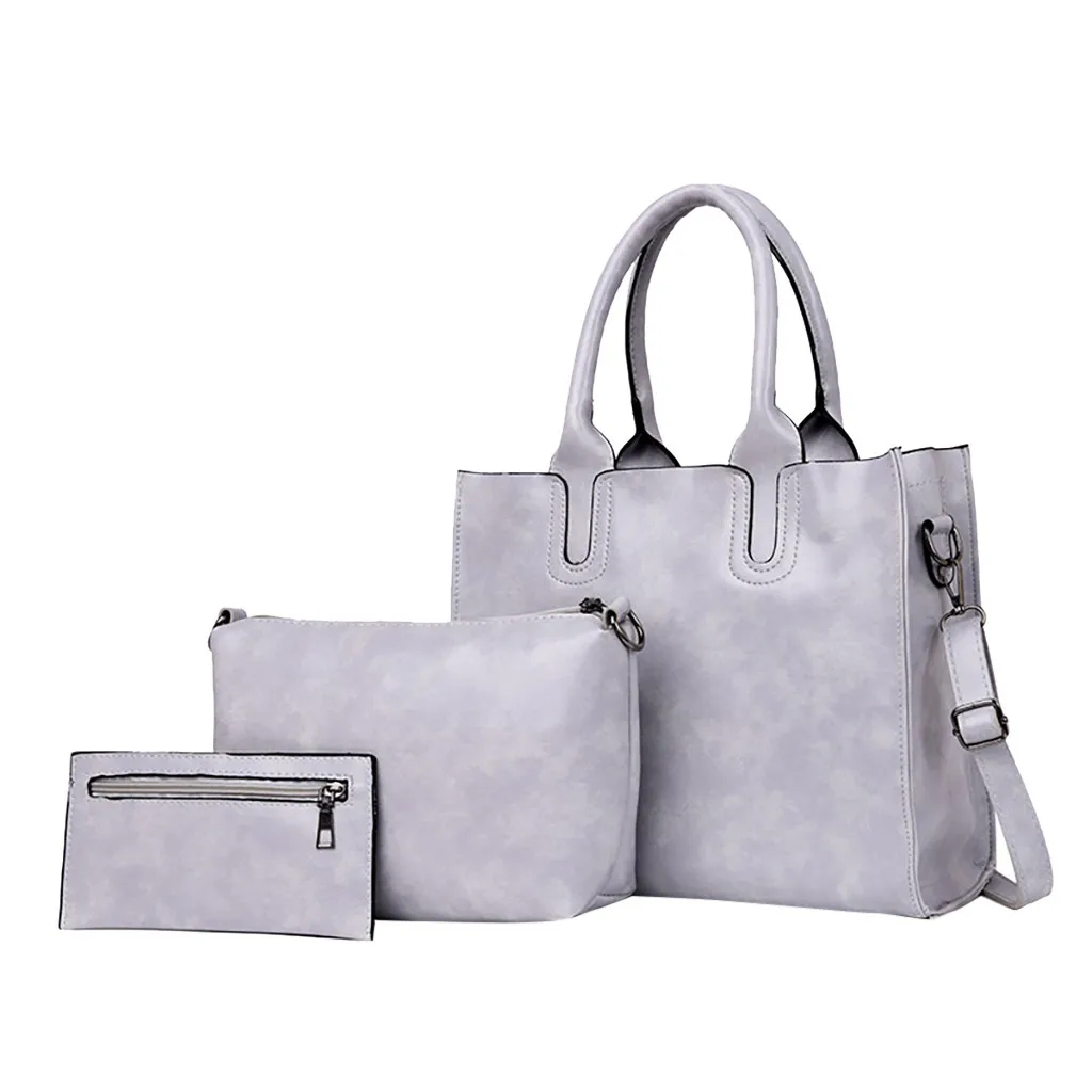 Женские сумки на молнии MOLAVE однотонные мессенджеры из 3 предметов с рисунком +