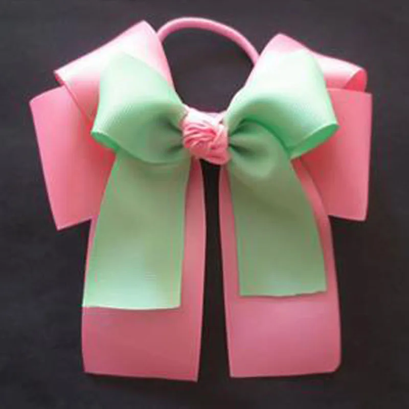 10 pcs 6&quot beautifulCheer Bows Cheerleading Bow Girl Elastic Band With Ponytail Hairbows Free Shipping | Аксессуары для одежды