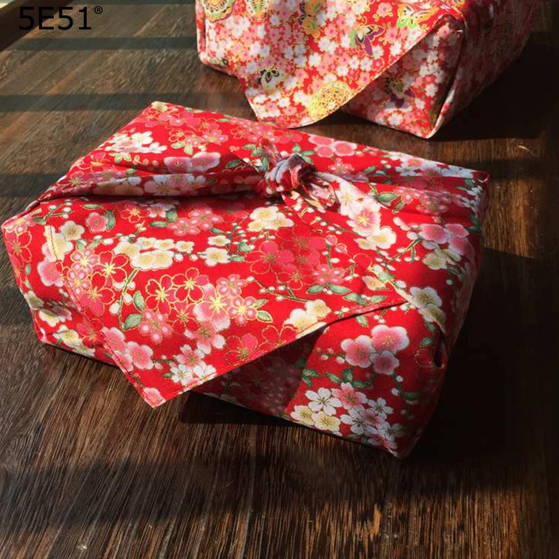 Японский стиль оберните тканевый носовой платок furoshiki хлопок/с принтом 45 см/много