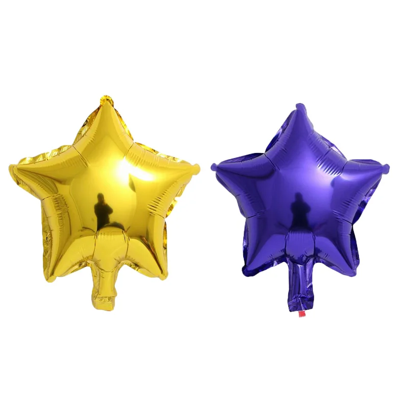 gold purple 10 шт 10 дюймов пятиконечная звезда фольгированный шар для душа ребенка детский день рождения вечеринка Свадьба Декор поставки детские шары globos - Цвет: gold purple