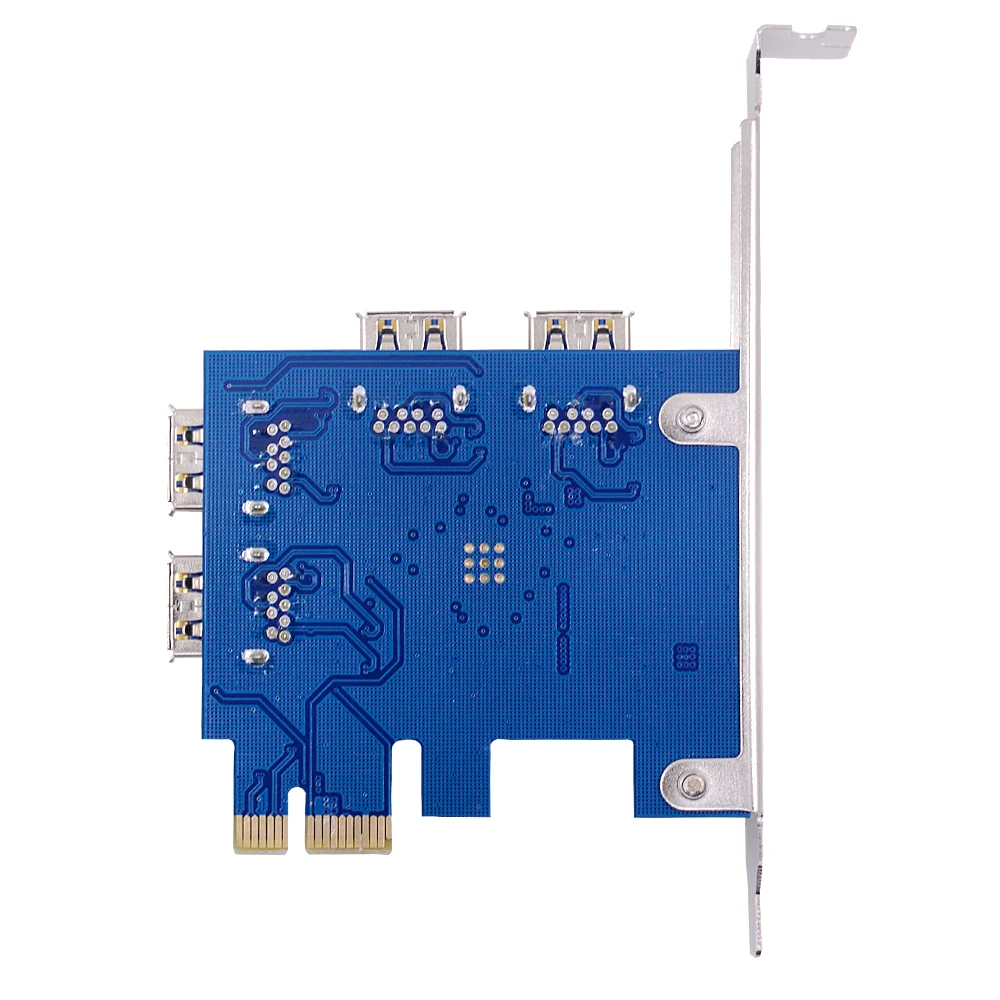 CHIPAL 2018 Горячая PCIE PCI E Express Riser Card 1x до 16x1 4 USB 3 0 слот множитель концентратор адаптер
