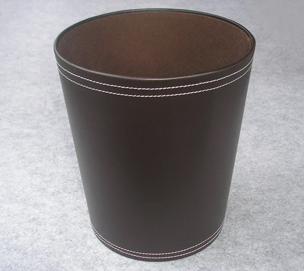 Ever Perfect H28cm круглый из искусственной кожи бытовые/Офисные мелочи отходы мусор мусорное ведро коричневый A018