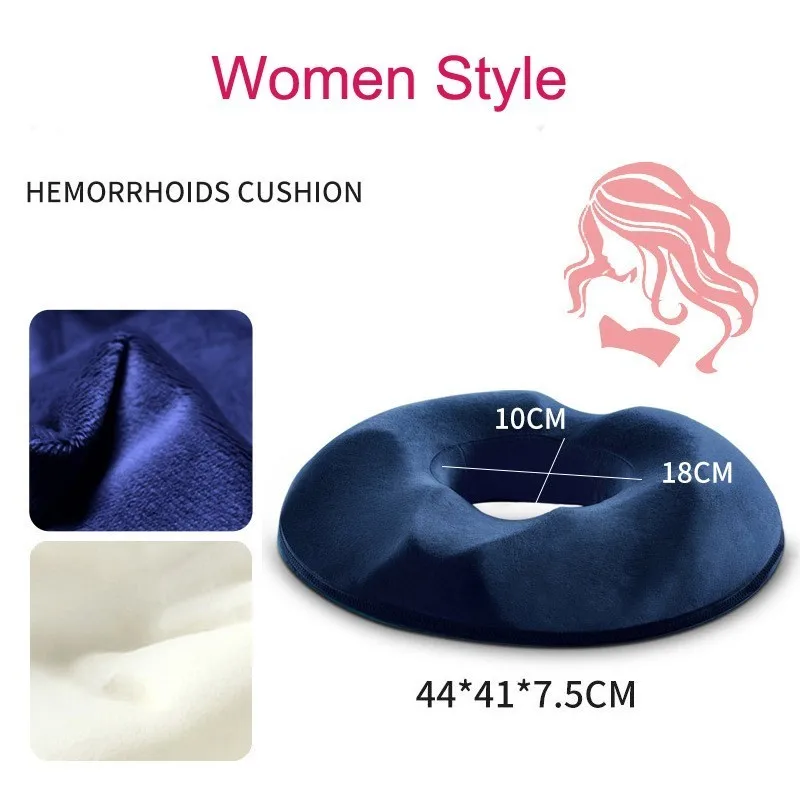 Women Blue Удобная Массажная подушка для сиденья с анти-геморрой, подушка для здоровья, подушка для хип-хопа, Ортопедическая подушка на офисный стул, подушка для сиденья - Цвет: Women Blue